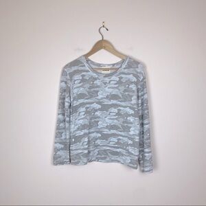 Monrow Neutral Camo Crewneck Sweatshirt